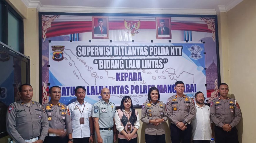 Satlantas Polres Manggarai Terima Tim Supervisi Ditlantas Polda NTT